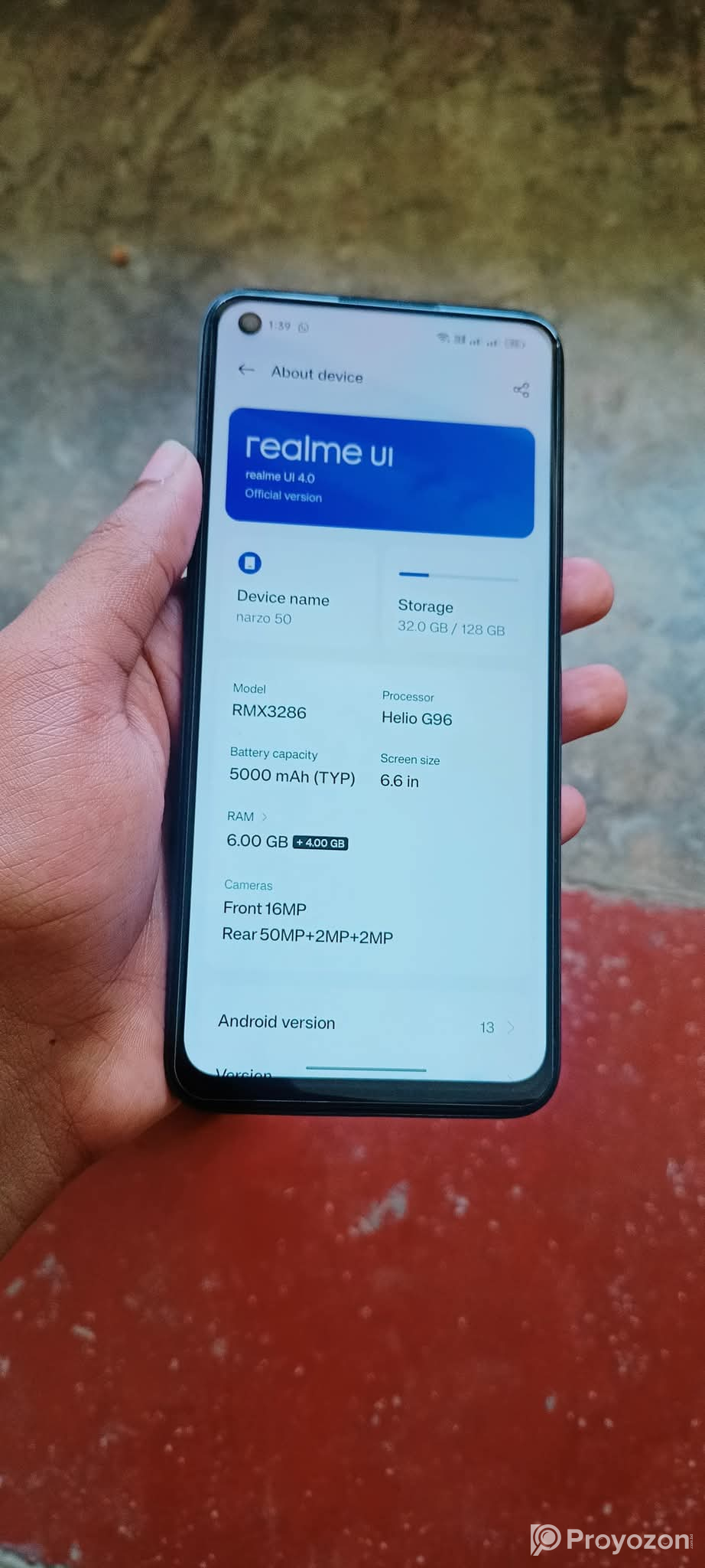 Realme nazo 50 6/128GB (Used)