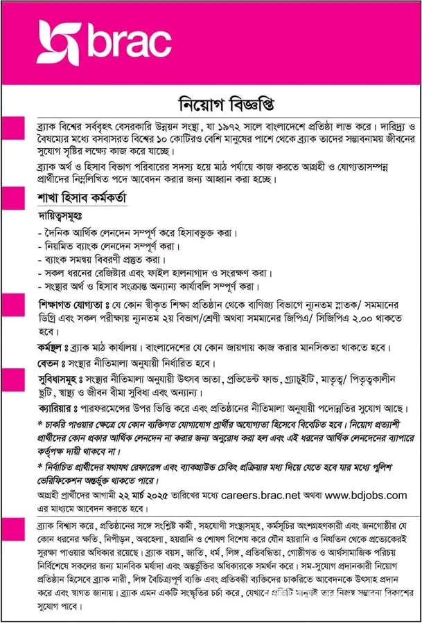 বর্তমানে চলমান ৬টি চাকরির বিজ্ঞপ্তি।