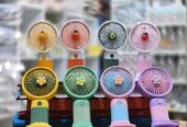 Rechargeable mini hand fan with stand sell kora hbe