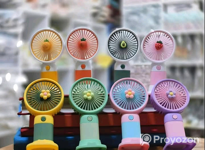 Rechargeable mini hand fan with stand sell kora hbe