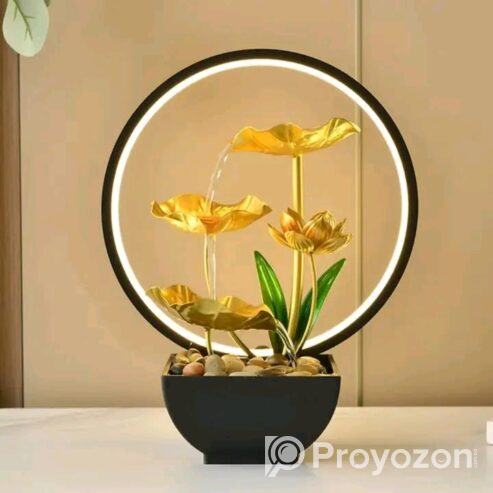 Waterfall fountain LED ring light sell kora hbe