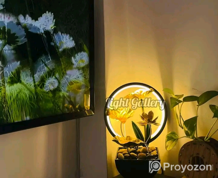 Waterfall fountain LED ring light sell kora hbe