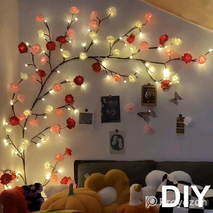 Butterfly & Rose Willow Tree wall