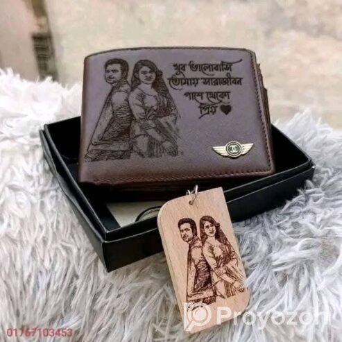 লেদার মানিব্যাগ, মেটাল চাবির রিং, মগসহ