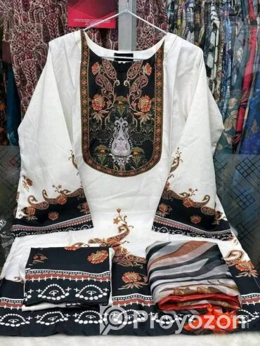 প্রিমিয়াম কোয়ালিটি দুবাই সিল্কের থ্রী পিস