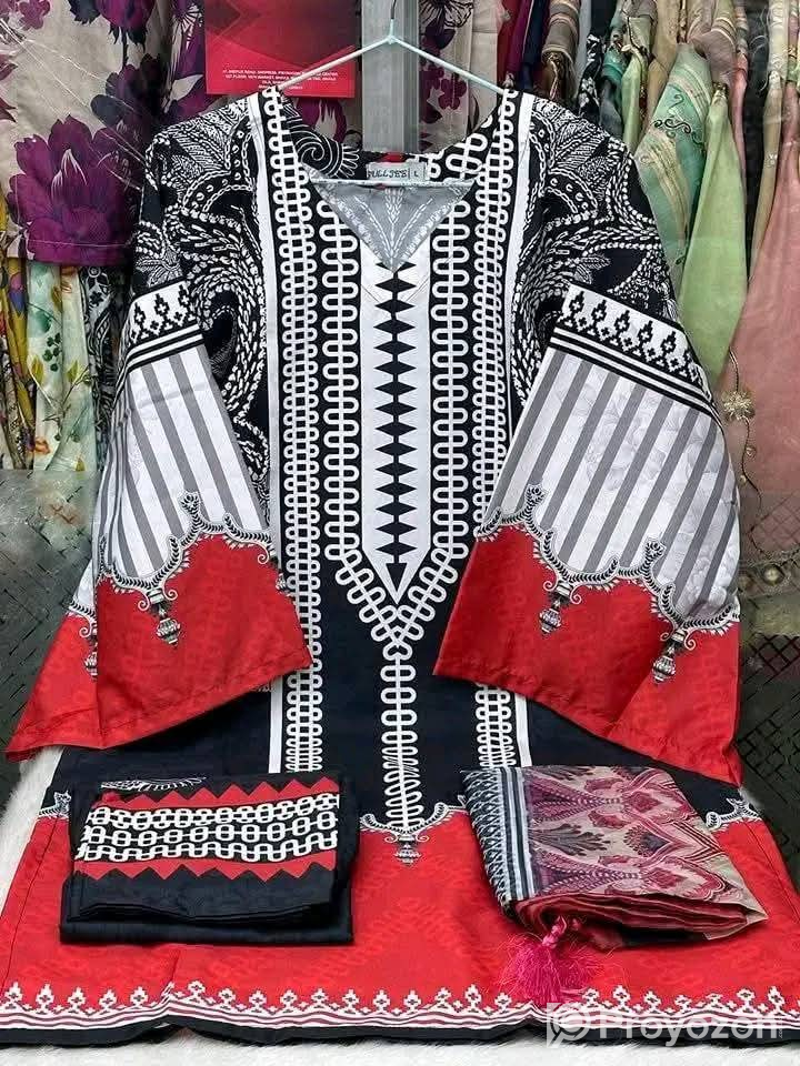 প্রিমিয়াম কোয়ালিটি দুবাই সিল্কের থ্রী পিস