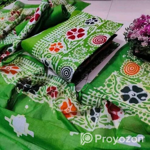 কাশ্মেরি মোম বাটিক থ্রি পিচ বিক্রি হবে