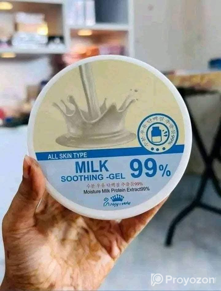 Safrron soothing gel, Milk 99% white soothing gel