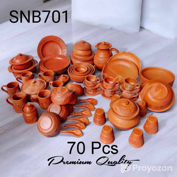 70 পিসের মাটির ডিনার সেট