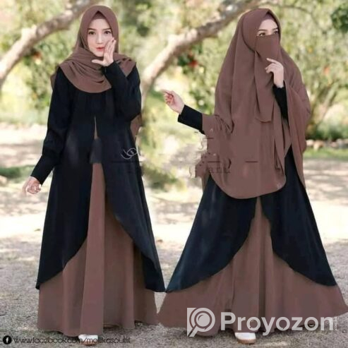 Dubai Cherry Borka with Hijab