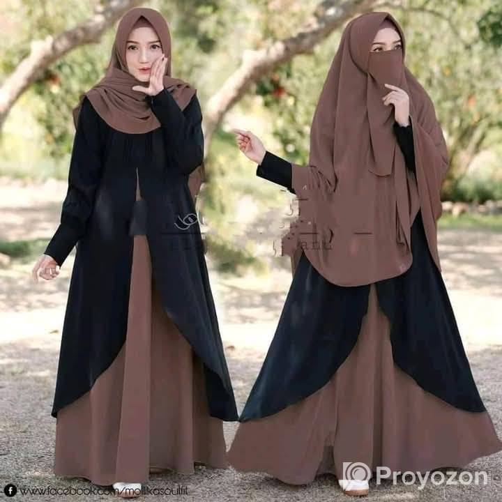 Dubai Cherry Borka with Hijab
