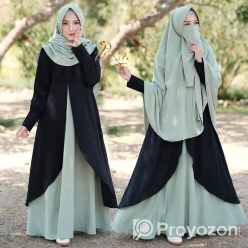Dubai Cherry Borka with Hijab