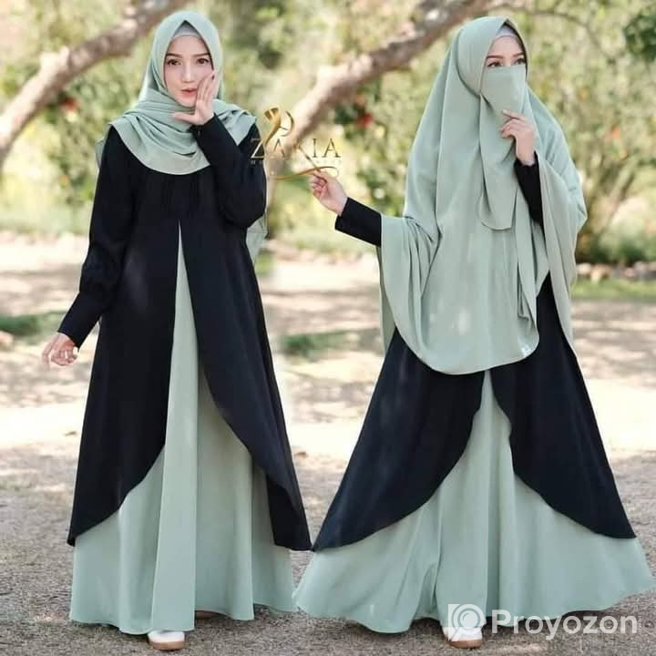 Dubai Cherry Borka with Hijab