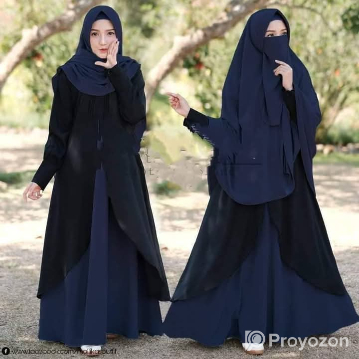 Dubai Cherry Borka with Hijab
