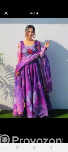 রেডিমেড জর্জেট গাউন থ্রি পিস