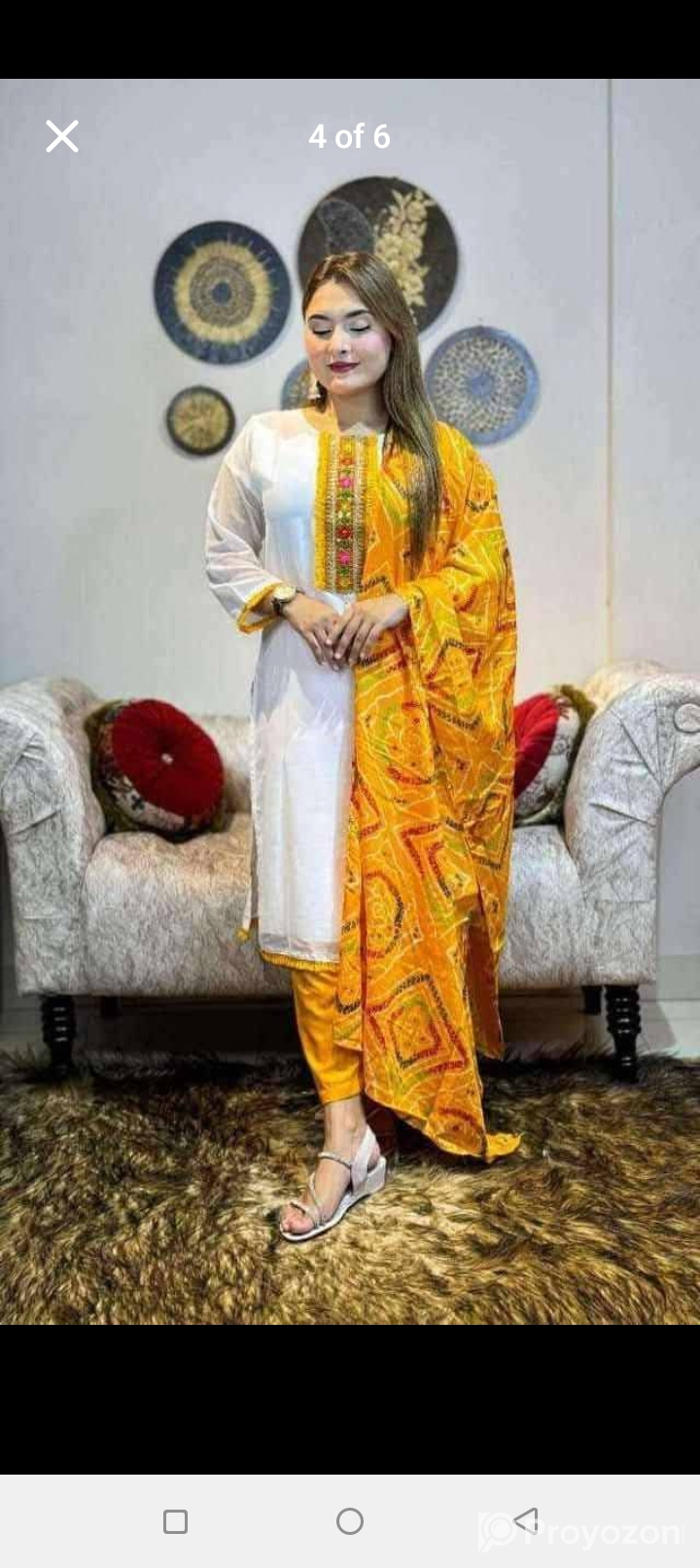 জর্জেট চুন্দ্রি ওড়না ভাইরাল থ্রি পিস কালেকশন।।