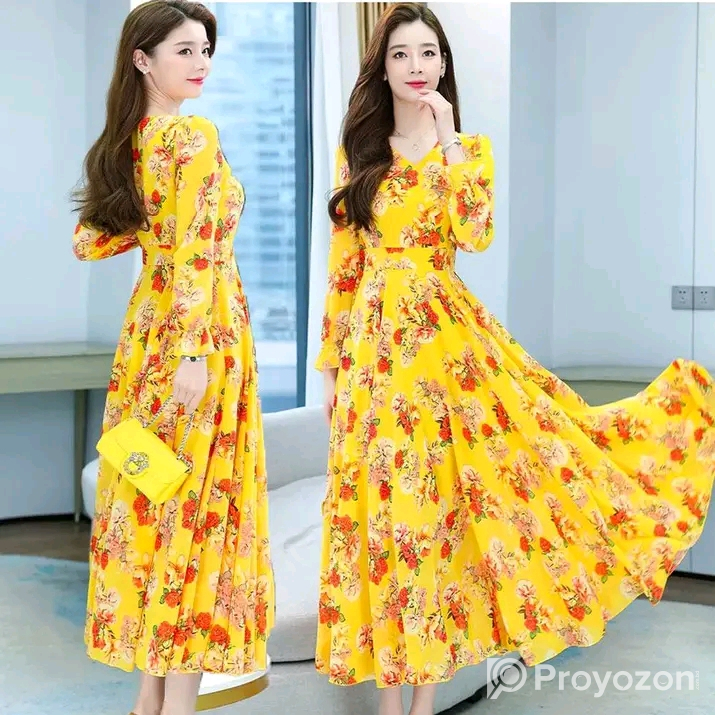 Stylish Elegant Long Gown Kurti