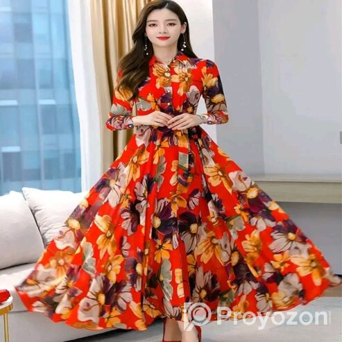 Stylish Elegant Long Gown Kurti
