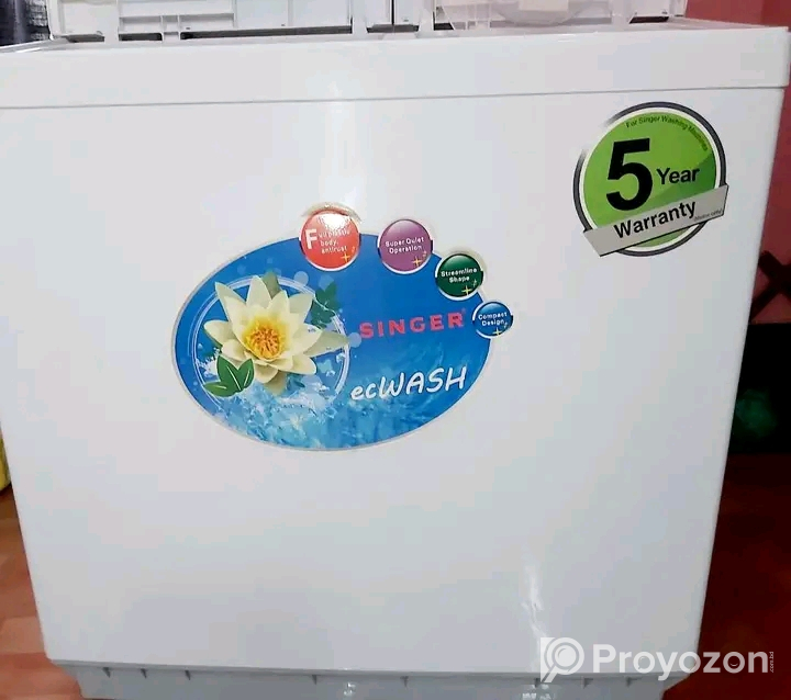সিঙ্গার ১১ কেজির সেমিঅটো ওয়াশিং মেসিন বিক্রি হবে।