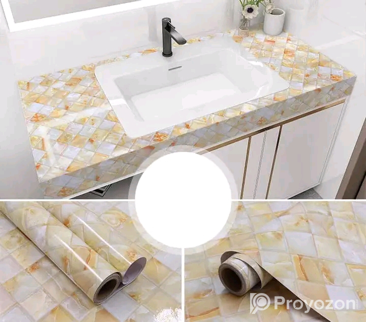 কেবিনেট , টেবিল, ফ্রিজ, কিচেন রুমের দেয়াল,কিচেন এর সেল,