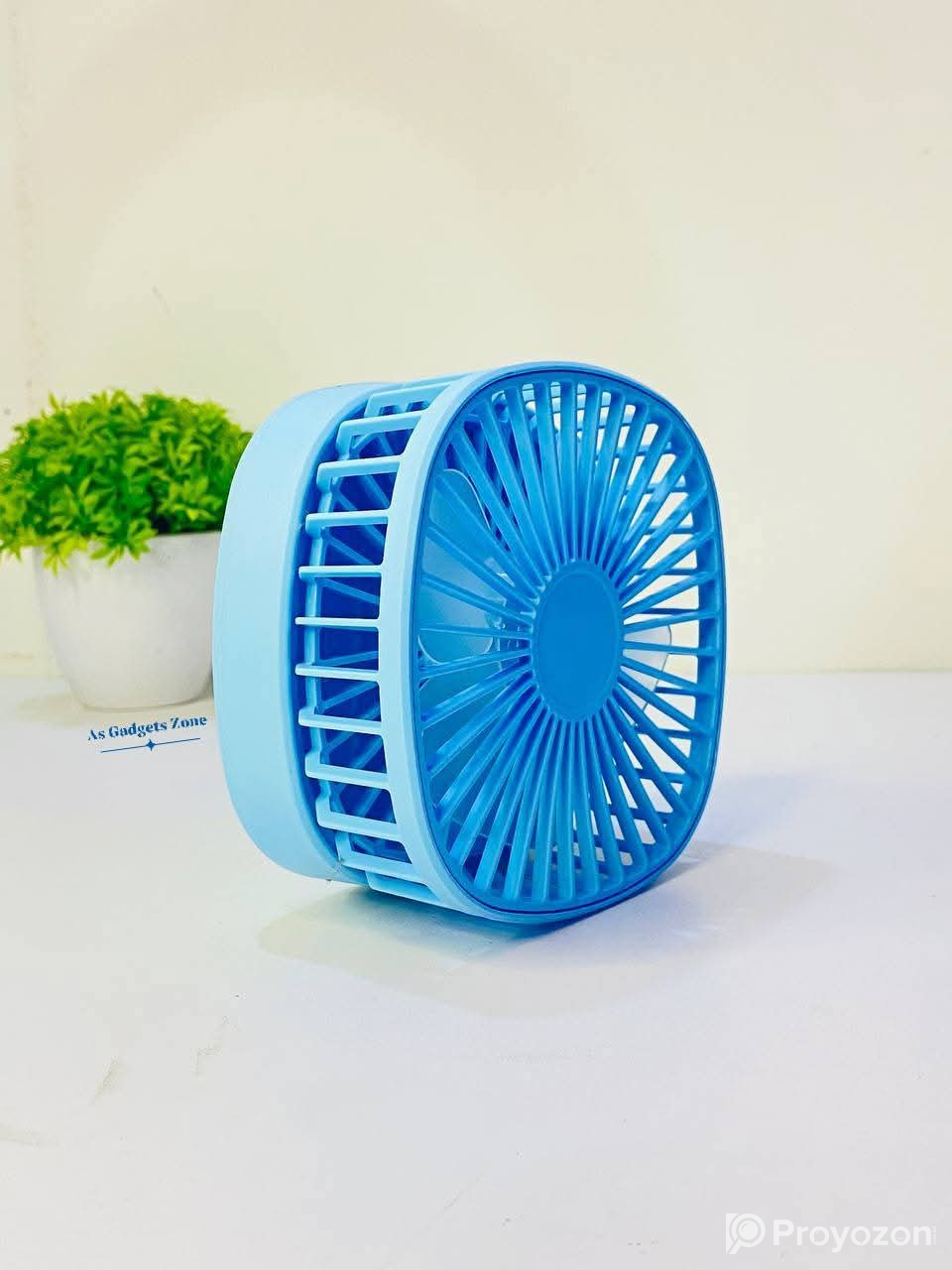 Desktop Mini Fan With Light Rechargeble
