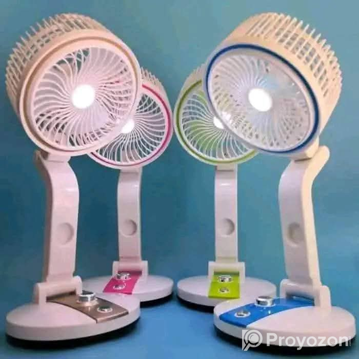Rechargeable Folding Table Fan with Led Light sell hobe