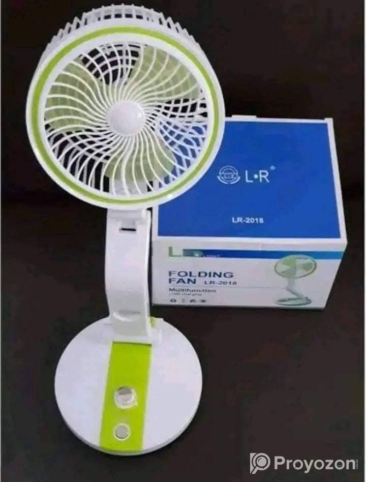 Rechargeable Folding Table Fan with Led Light sell hobe