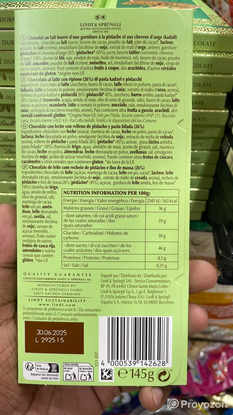 Lindt Dubai Style Kunafa Pistachio for sell