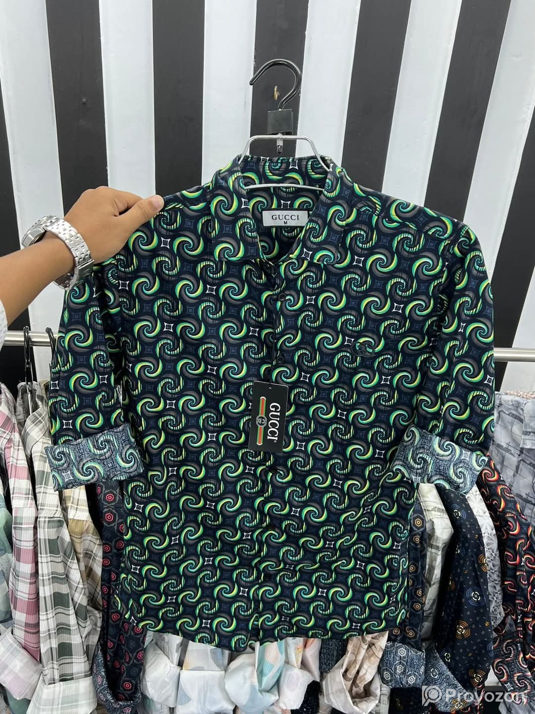 Casual premium Check and print shirt