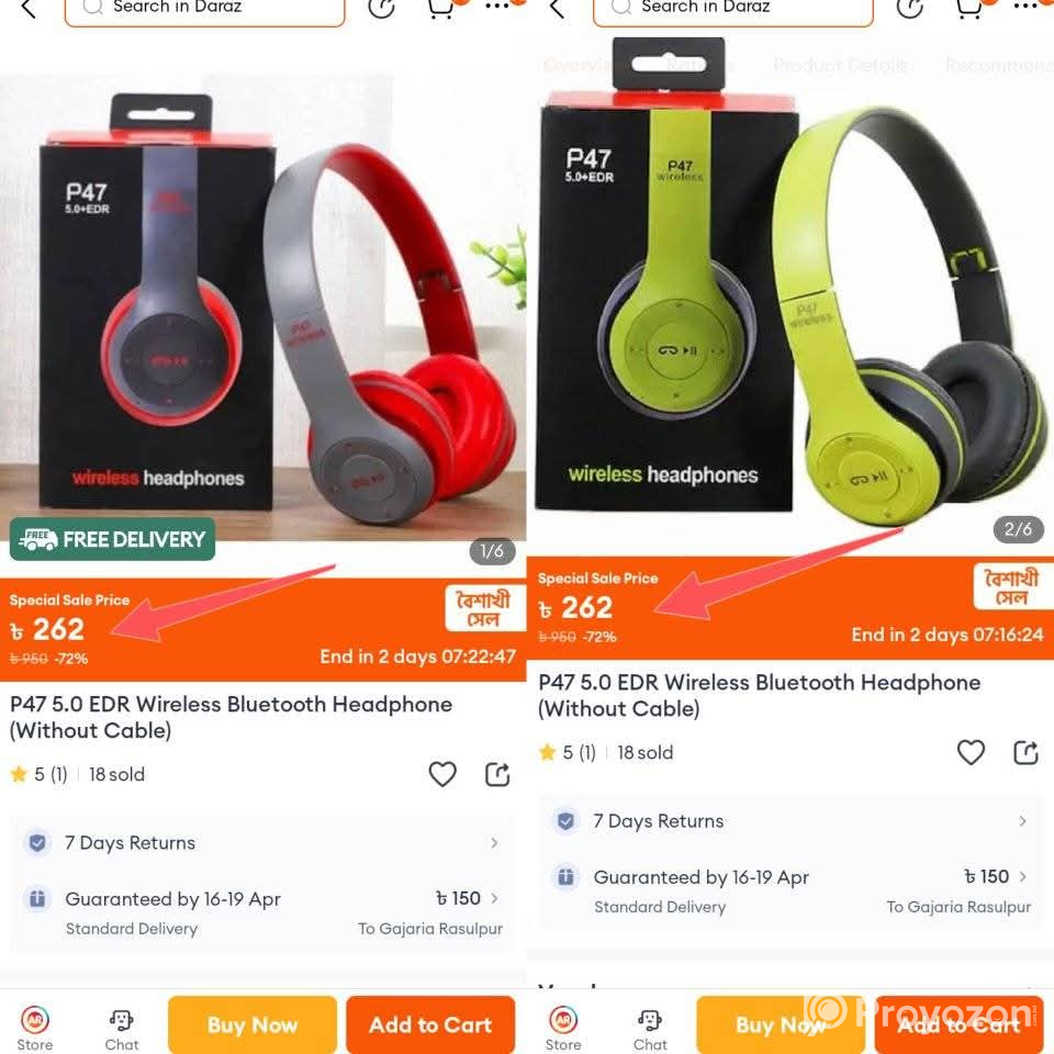 P47 Wireless Bluetooth Headphone