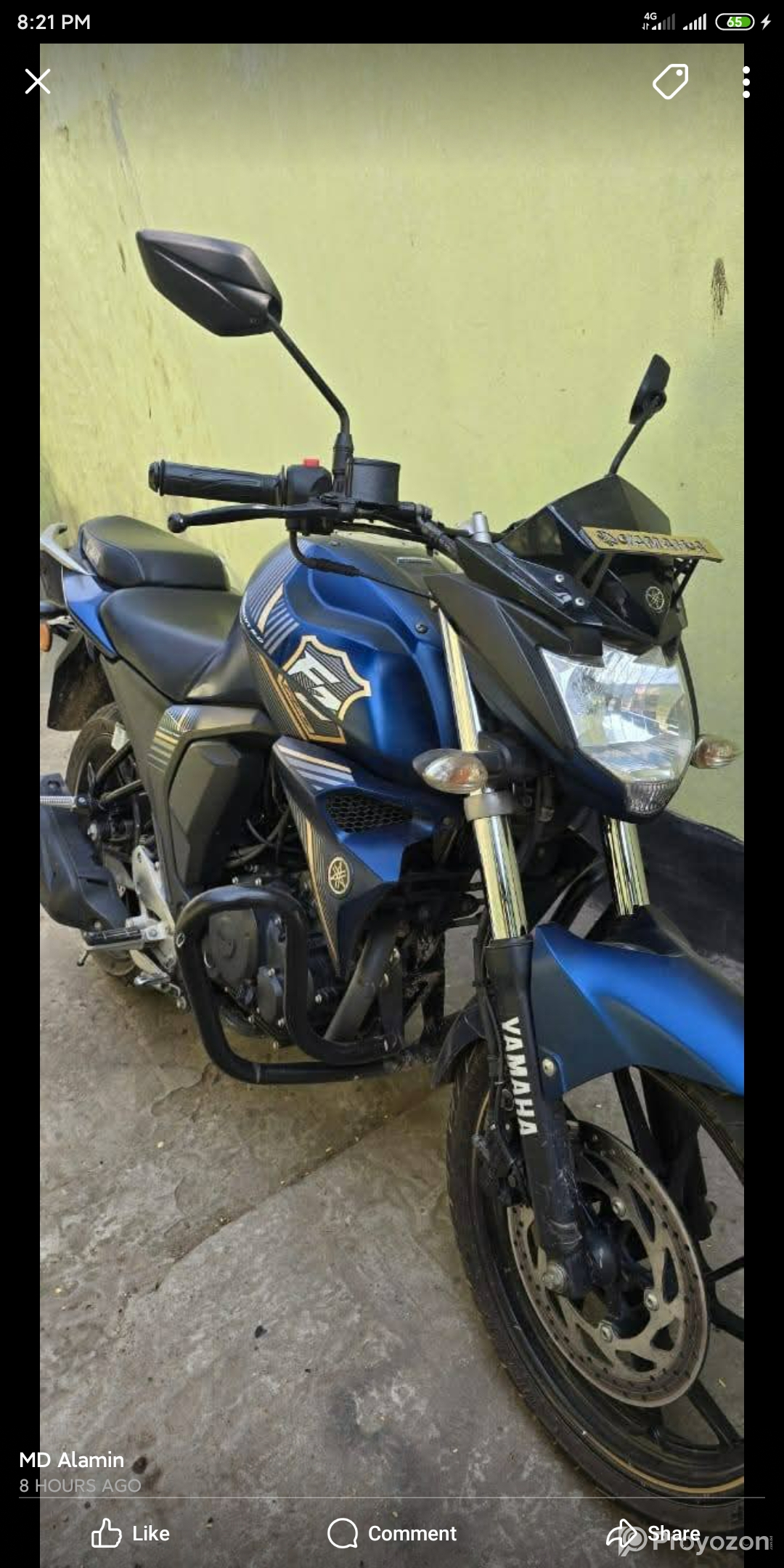 একটি Fz বাইক বিক্রি করা হবে