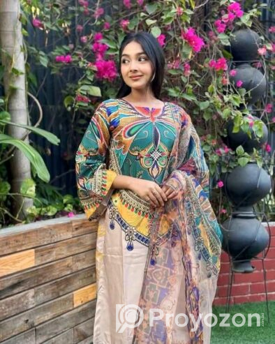 Digital Print Three Piece sell kora hbe.