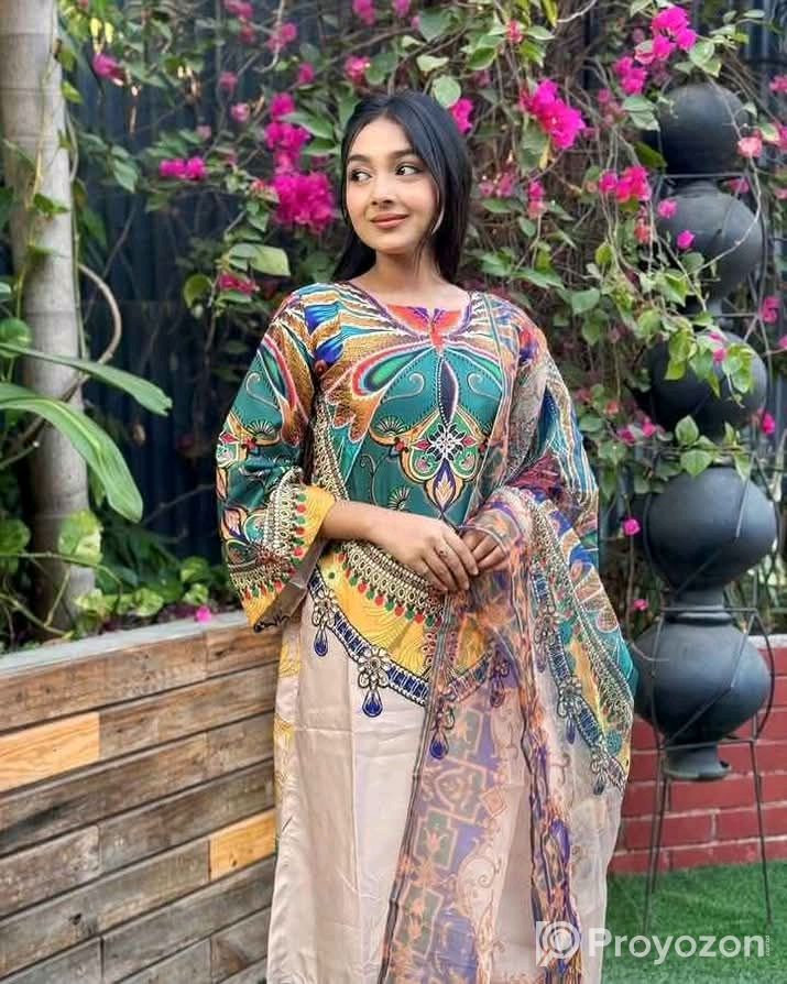 Digital Print Three Piece sell kora hbe.
