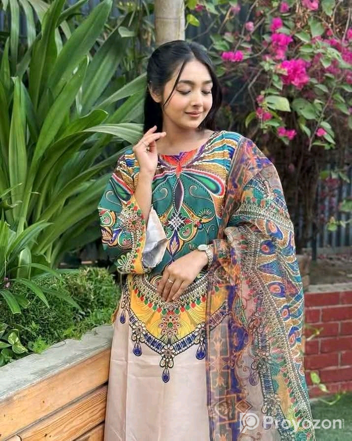 Digital Print Three Piece sell kora hbe.