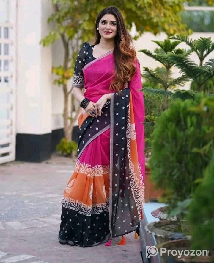 Digital Print Sharee with Blouse