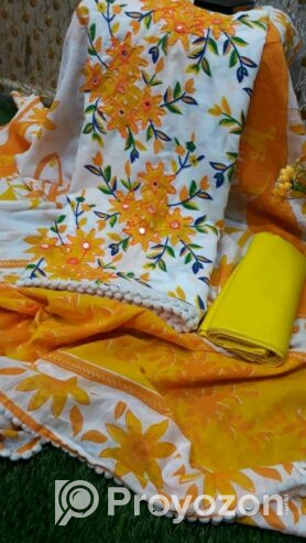 সুতি থ্রি পিস বিক্রি করা হবে।