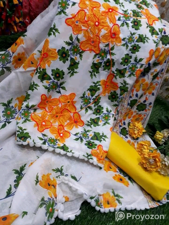 সুতি থ্রি পিস বিক্রি করা হবে।