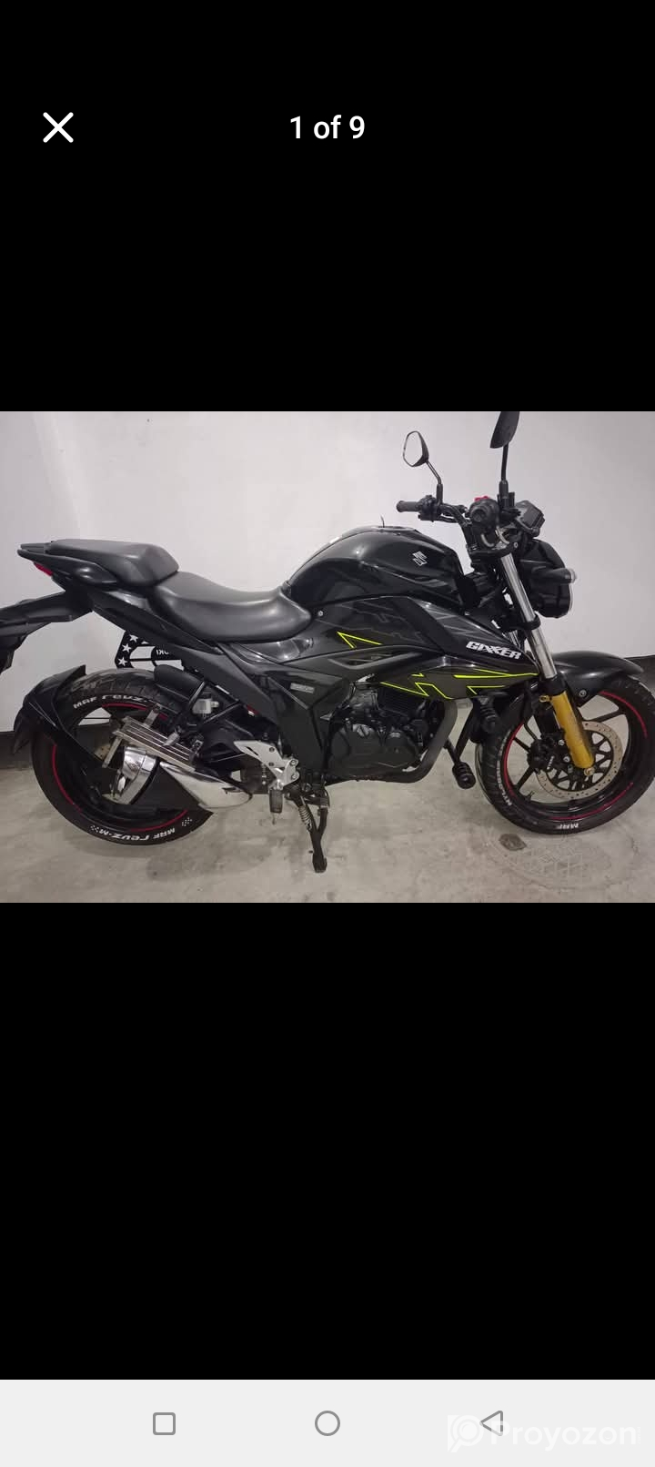 Suzuki gixxer fi disk 155cc /2023. Black/