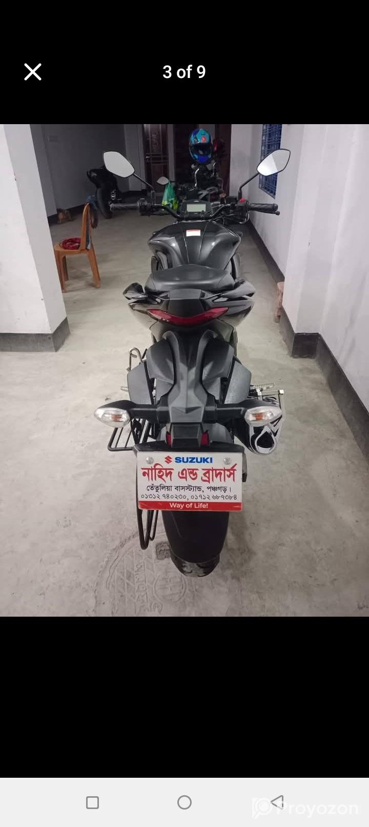 Suzuki gixxer fi disk 155cc /2023. Black/