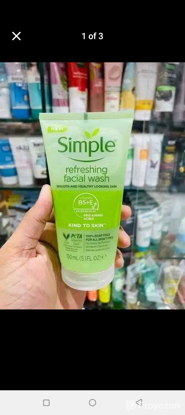 Simple refreshing Face Wash স্কিনের জন্য পারফেক্ট।