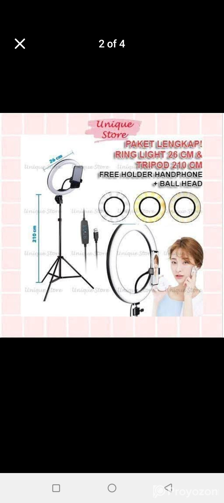 RING FILL Light+Stand Full setup