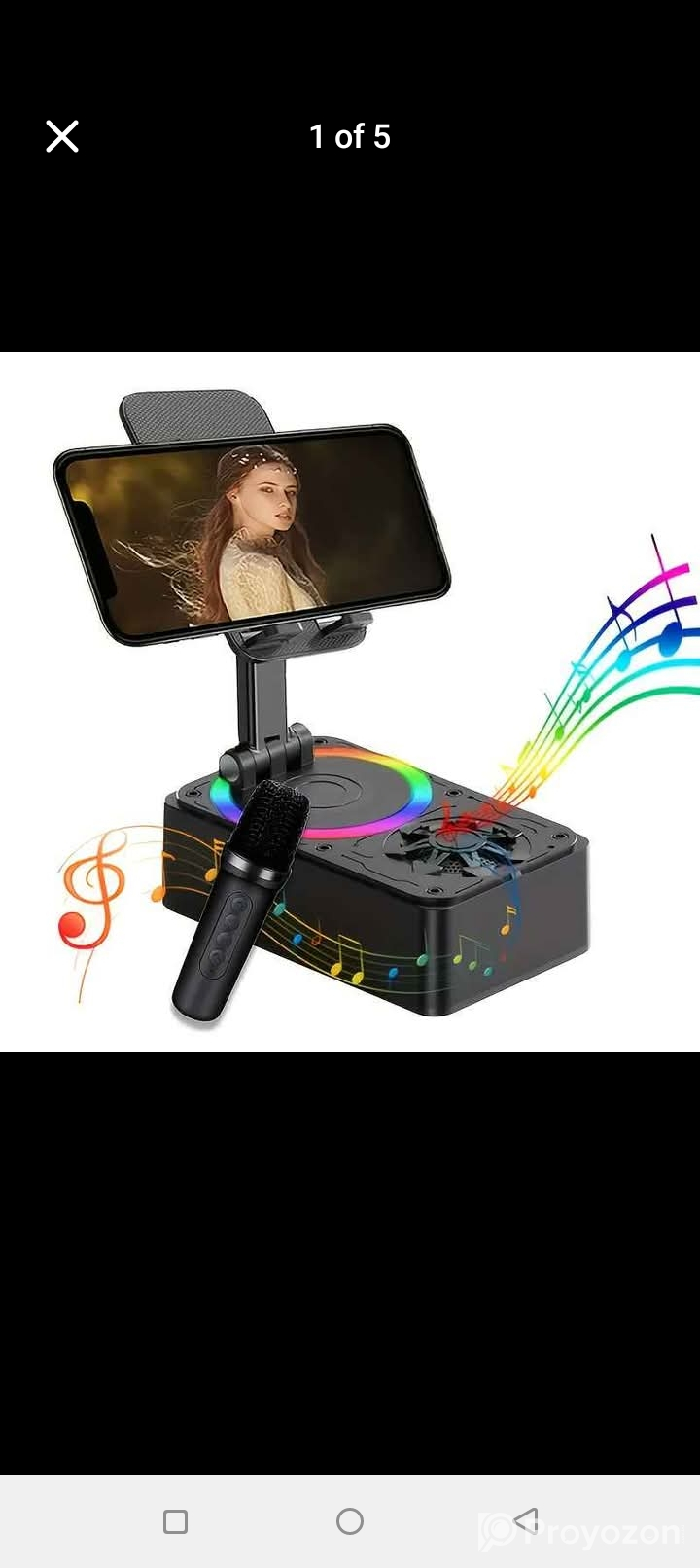 K98 Rotating Foldable Stand with Bluetooth Speake