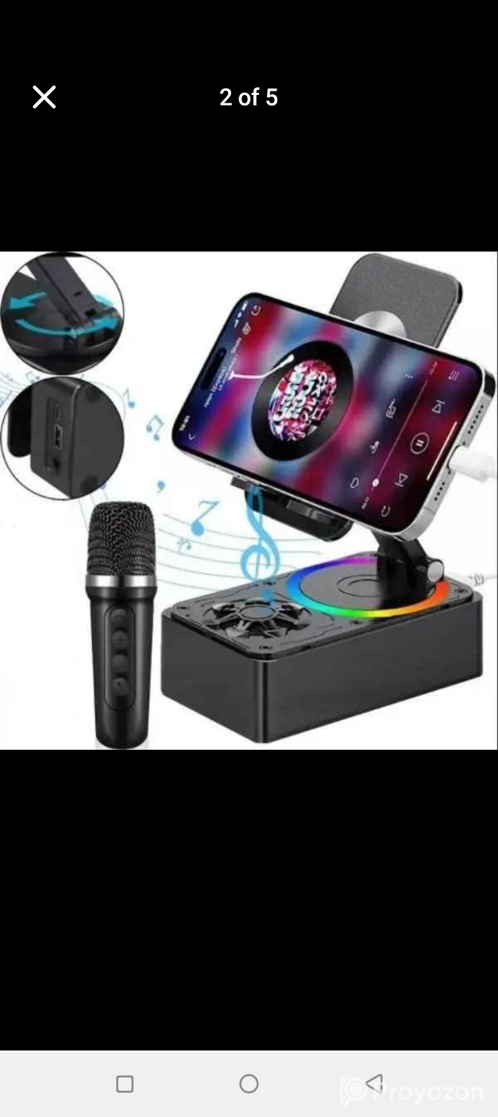 K98 Rotating Foldable Stand with Bluetooth Speake