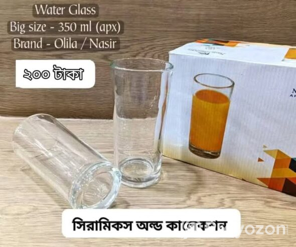 ৬ পিছ কাচের গ্লাস