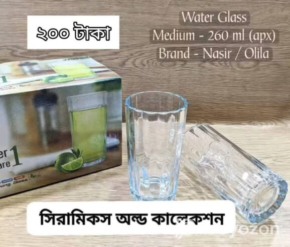 ৬ পিছ কাচের গ্লাস