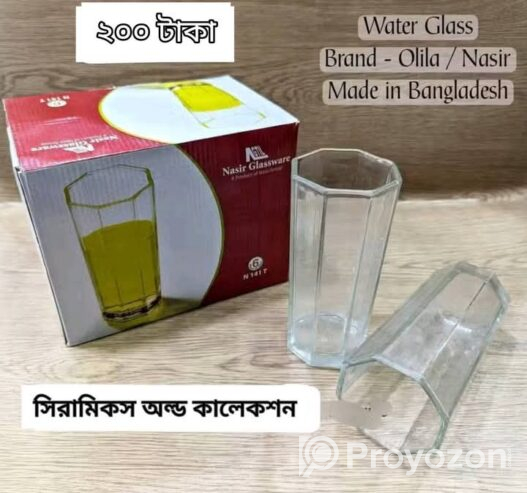 ৬ পিছ কাচের গ্লাস