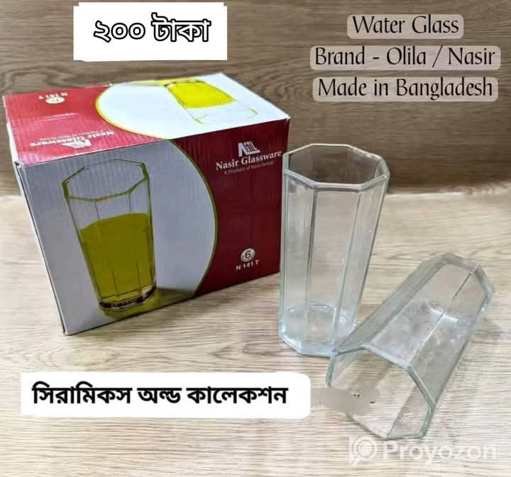 ৬ পিছ কাচের গ্লাস