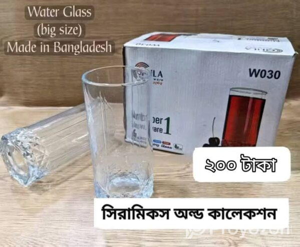 ৬ পিছ কাচের গ্লাস