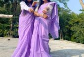 হাল্ফসিল্ক এক কালার শাড়ী বিক্রি করা হবে