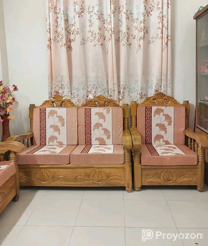 আকাশি কাঠের সোফা সেট বিক্রি করা হবে